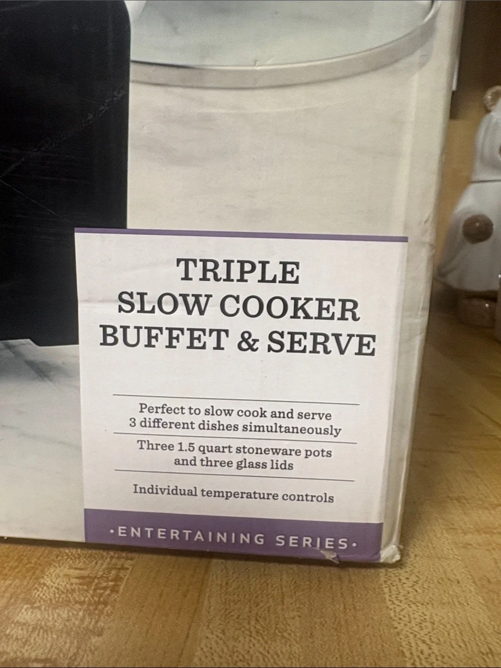 Bella Black Triple Buffet Slow Cooker - Black